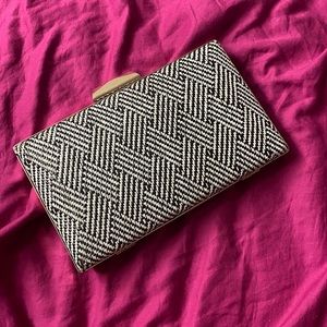 Black and white clutch